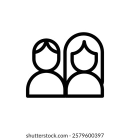 Couple Outline Icon. Couple Icon