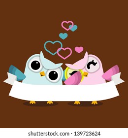 couple of owls in love