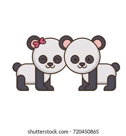 couple of panda bears icon