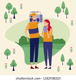 Couple at park