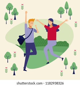 Couple at park