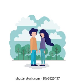 couple in the park scene