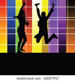 couple in the party vector illustration