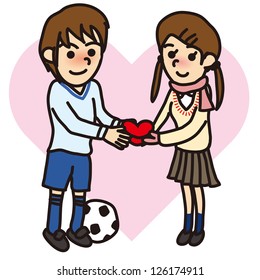 Couple to pass a gift