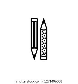 Couple pencil icon with EPS 10 – jpeg format, simple and trendy flat style isolated on white background