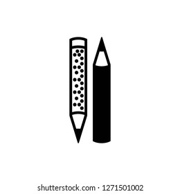 Couple pencil icon in trendy flat design - Vector