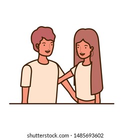 couple of people smiling and hugging each other