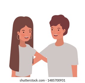 couple of people smiling and hugging each other