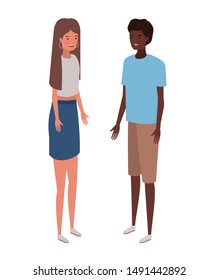 couple of people standing on white background