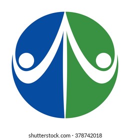 couple person logo vector.