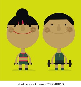 couple of personal trainers