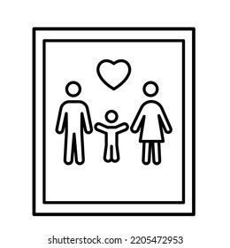 Couple photo Outline Vector Icon which can easily modify or edit

