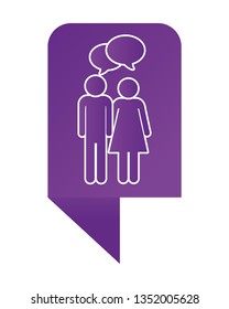 couple pictogram cartoon