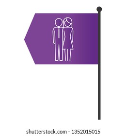 couple pictogram cartoon