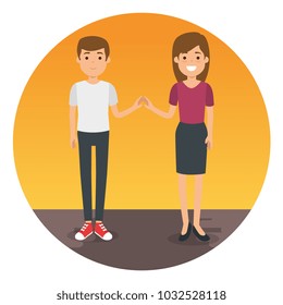 couple in place characters
