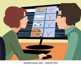couple planning a trip on the internet