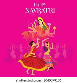 Couple Playing Garba Ma Ambe Navratri