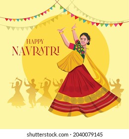 Couple Playing Garba Ma Ambe Navratri