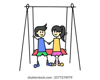 Couple Playing Swing Valentines Day