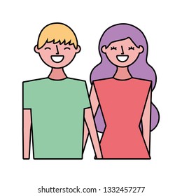 couple portrait characters