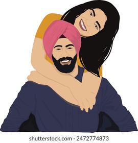 Couple Portrait Illustration, Illustration of portrait.
lovely couple 