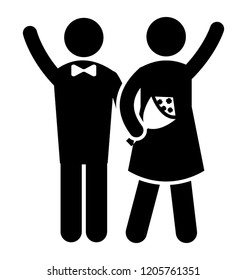 Couple posing by holding hands of each other symbolizing wedding photoshoot 