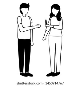 couple with pregnancy test and maternity scene flat vector illustration