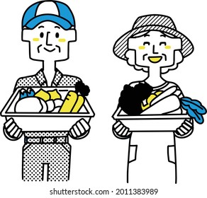 A couple of producers who deliver vegetables with a smile