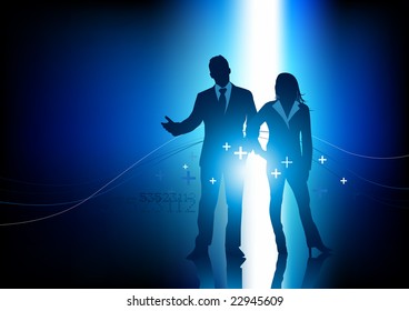 A couple of professional business people. Vector illustration.