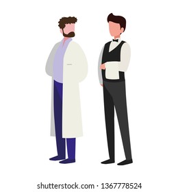 couple of professional workers characters