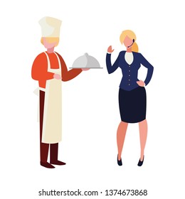 couple of professional workers characters