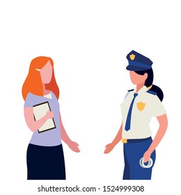 couple of professional workers characters vector illustration design