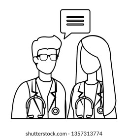 couple of professionals doctors talking