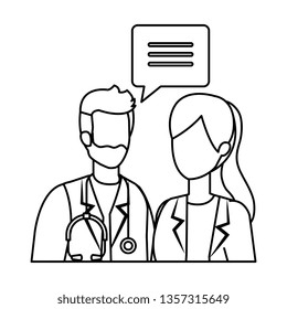 couple of professionals doctors talking