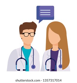 couple of professionals doctors talking