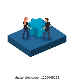 couple with puzzle piece