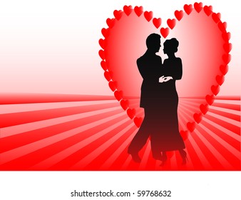 couple in a red heart