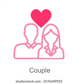 Couple and relationship icon concept