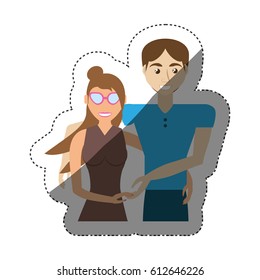 couple relationship romantic shadow