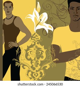 Couple relationship, vector illustration