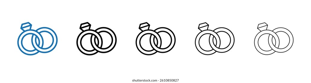 Couple Ring icon Outline vector logo for web ui
