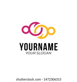 couple ring logo template for dating