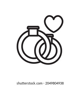 Ilustración del vector de contorno de anillo de par