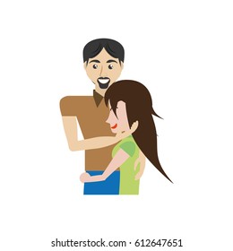couple romantic caressing image