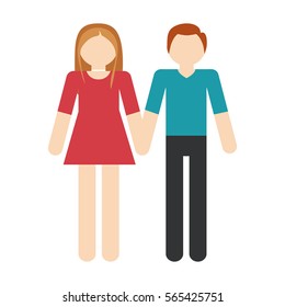 couple romantic love passion vector illustration eps 10