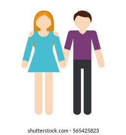 couple romantic love relationship vector illustration eps 10