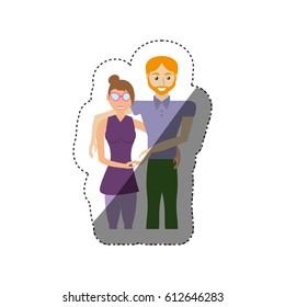 couple romantic togetherness shadow