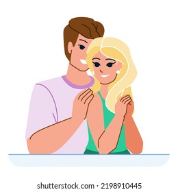 couple romantic vector. love happy, woman young, man people, romance girl, lifestyle relationship, together couple romantic character. people flat cartoon illustration