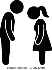 Casal dizendo desculpa Ilustração de vetor depois de um conflito