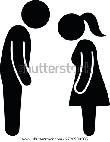 Couple Saying Sorry Vector Illustration After a Conflict